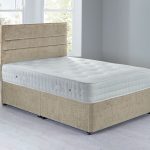 Havana Platform Top Divan Set – 0 Drawer Crushed Velvet Pearl