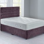 Havana Platform Top Divan Set – 0 Drawer Crushed Velvet Amethyst