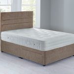 Havana Platform Top Divan Set – 2 Drawer Chenille Mink