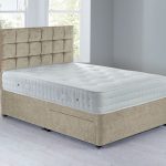 Cuba Sprung Edge Divan Set – 2 Drawer Crushed Velvet Pearl