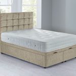 Cuba Front Opening Divan Set – Ottoman Crushed Velvet Pearl