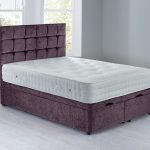 Cuba Front Opening Divan Set – Ottoman Crushed Velvet Amethyst