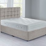 Cuba Sprung Edge Divan Set – 0 Drawer Grace Linen (Natural)
