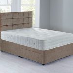 Cuba Platform Top Divan Set – 2 Drawer Chenille Mink