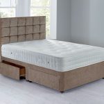Cuba Platform Top Divan Set – 4 Drawer Chenille Mink