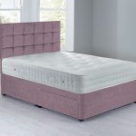 Cuba Sprung Edge Divan Set – 2 Drawer Chenille Lavender