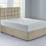 Cuba Sprung Edge Divan Set – 0 Drawer Crushed Velvet Pearl
