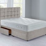 Cuba Platform Top Divan Set – 4 Drawer Grace Linen (Natural)