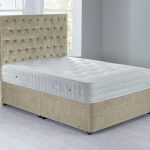 Shenice Sprung Edge Divan Set – 0 Drawer Crushed Velvet Pearl