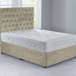 Shenice Platform Top Divan Set – 2 Drawer Crushed Velvet Pearl