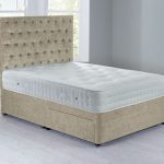 Shenice Sprung Edge Divan Set – 2 Drawer Crushed Velvet Pearl