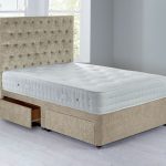 Shenice Sprung Edge Divan Set – 4 Drawer Crushed Velvet Pearl