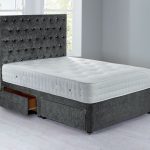 Shenice Sprung Edge Divan Set – 4 Drawer Grace Pewter (Grey)