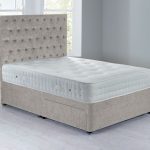 Shenice Sprung Edge Divan Set – 2 Drawer Grace Linen (Natural)