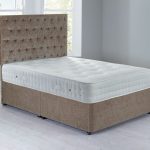 Shenice Sprung Edge Divan Set – 0 Drawer Chenille Mink