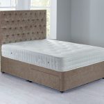 Shenice Sprung Edge Divan Set – 2 Drawer Chenille Mink