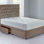 Shenice Platform Top Divan Set – 4 Drawer Chenille Mink