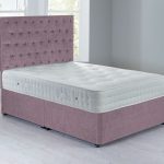 Shenice Platform Top Divan Set – 0 Drawer Chenille Lavender Purple