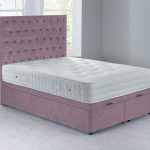 Shenice Front Opening Divan Set – Ottoman Chenille Lavender