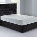 Shenice Platform Top Divan Set – 0 Drawer Chenille Charcoal Grey