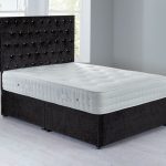 Shenice Sprung Edge Divan Set – 0 Drawer Chenille Charcoal