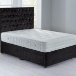 Shenice Platform Top Divan Set – 2 Drawer Chenille Charcoal