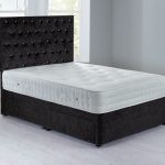 Shenice Sprung Edge Divan Set – 2 Drawer Chenille Charcoal