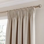 Cosmos Natural Blackout Pencil Pleat Curtains Natural