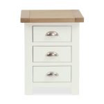 Wilby Cream 3 Drawer Bedside Table Cream (Natural)