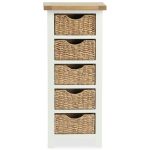 Wilby Cream 5 Drawer Tallboy Cream (Natural)
