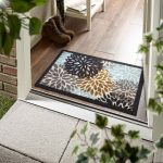 Marvel Dahlia Washable Mat Black/Blue/White