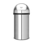 Brabantia 60 Litre Matt Steel Push Bin Matt Stainless Steel