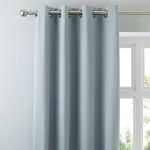 Solar Duck Egg Blackout Eyelet Curtains Duck Egg (Blue)