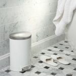 simplehuman White 6 Litre Semi Round Bin White