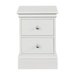 Blakely White Narrow Bedside Table White