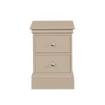 Blakely Taupe Narrow Bedside Table Taupe (Brown)