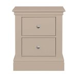 Blakely Taupe 2 Drawer Bedside Table Taupe (Brown)