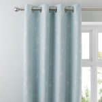 Honesty Seafoam Eyelet Curtains Seafoam (Blue)