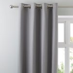 Hayden Grey Eyelet Curtains Grey