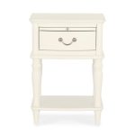 Athena Ivory 1 Drawer Bedside Table Ivory (White)