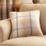Highland Check Ochre Cushion Ochre Yellow, Black and Grey
