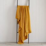 Chunky Knit Breckon Ochre Throw Ochre (Yellow)