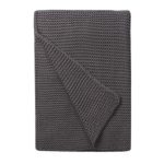 Charcoal Chunky Knit Breckon 130cm x 180cm Throw Charcoal (Grey)