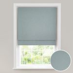 Linen Seafoam Blackout Roman Blind Seafoam Blue