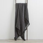 Chunky Knit Chelsea 130cm x 180cm Throw Charcoal