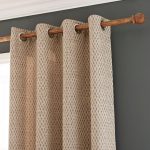 Nevada Natural Eyelet Curtains Natural Brown