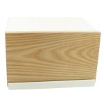 Elements White Ashwood Bread Bin Duck Egg (Blue)