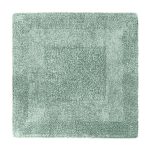 Super Soft Reversible Seafoam Square Bath Mat Seafoam (Blue)