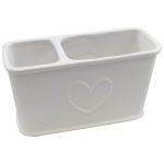 Country Heart Electric Toothbrush Holder White