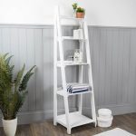 Nautical Wooden Ladder Shelves White White